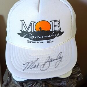 VINTAGE MOE BANDY BRANSON, MO. SIGNED AUTOGRAPHED TRUCKER HAT CAP MESH OSFA SNAP